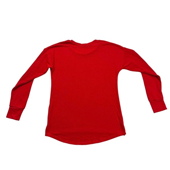 Modern Canvas Christmas Shirt Womens Small S Red Gnome for the Holidays - Picture 2 of 12